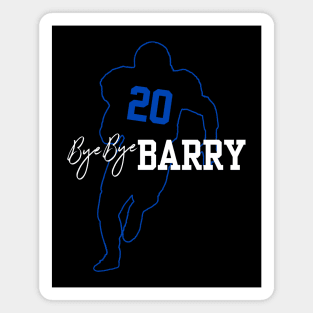 Bye Bye Barry -  Silhouette Outline blue Magnet